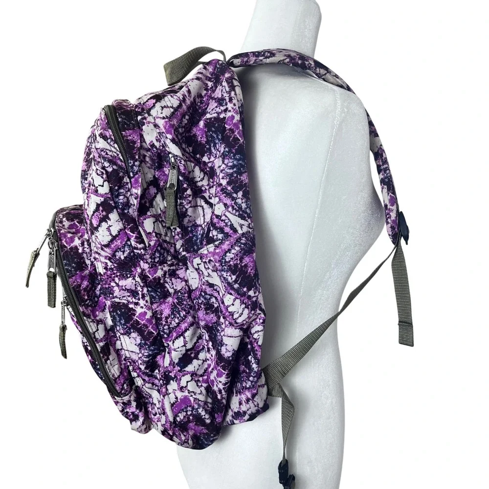 LL‎ Bean Deluxe Backpack Purple Lightweight School Travel Hiking College (trnk)